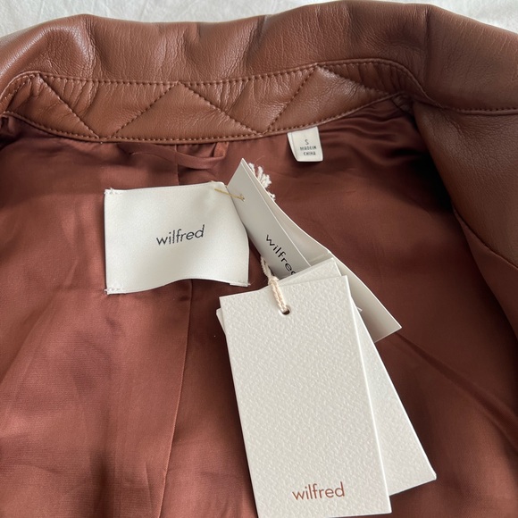 NWT Aritzia Wilfred Vegan Leather Jacket - Picture 6 of 7